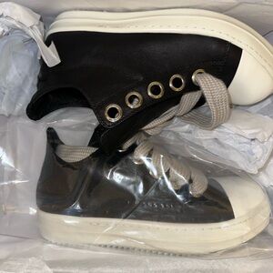 Black and White High-Top Sneakers